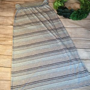 Turquoise/Navy/Gray/White Maxi Skirt Size S